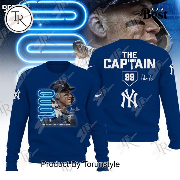 Aaron Judge One Thousand Career Hits The Captian Hoodie – Blue