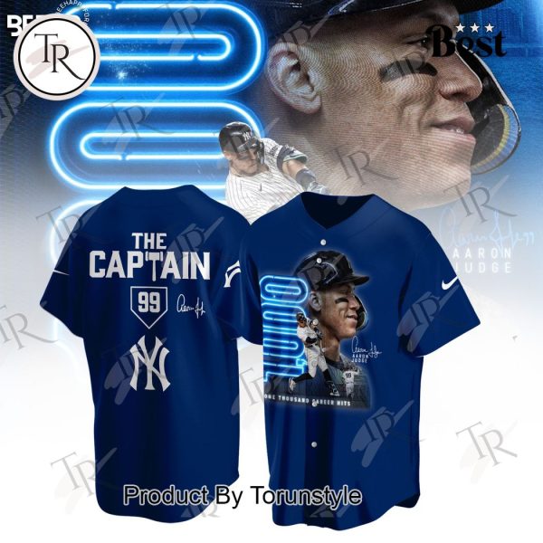 Aaron Judge One Thousand Career Hits The Captian Hoodie – Blue