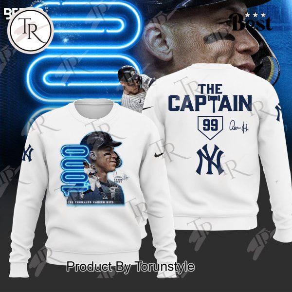 Aaron Judge One Thousand Career Hits The Captian Hoodie – White