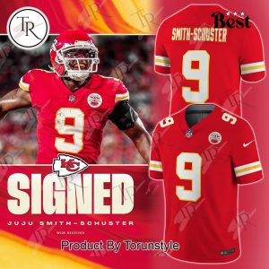 Kansas City Chiefs Signed JuJu Smith Schuster Wide Receiver Football Jersey