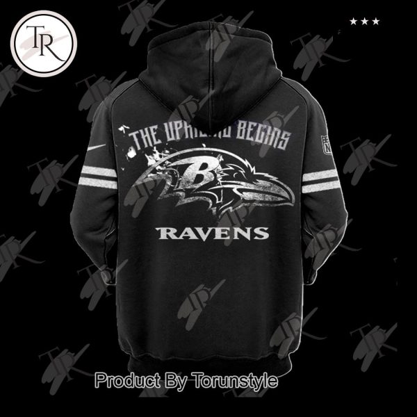 Baltimore Ravens The Uprising Begins 2024 Hoodie – Black