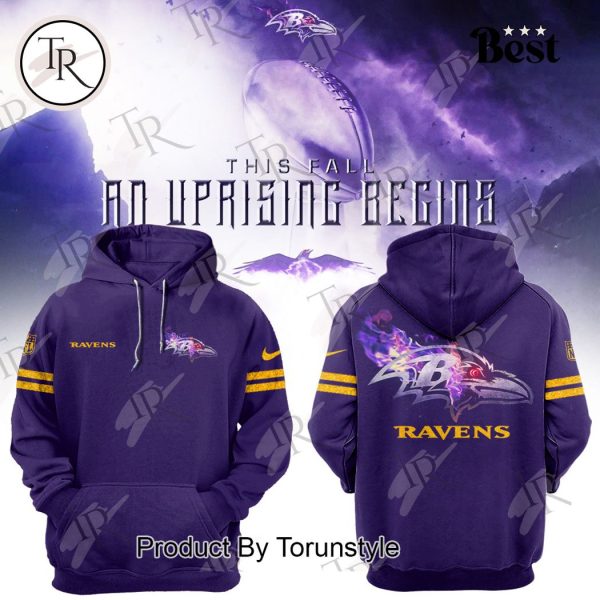 Baltimore Ravens The Uprising Begins 2024 Hoodie – Purple