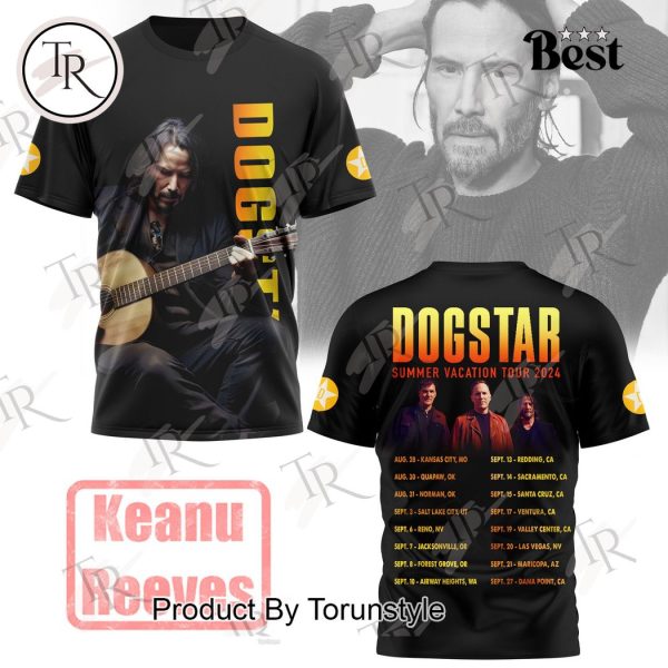 Keanu Reeves Dogstar Summer Vacation Tour 2024 T-Shirt