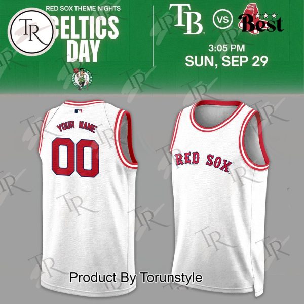 Boston Red Sox Celtics Day Custom Basketball Jersey