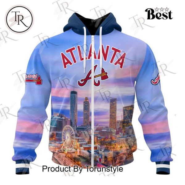 MLB Atlanta Braves Special Cityscape Design Hoodie