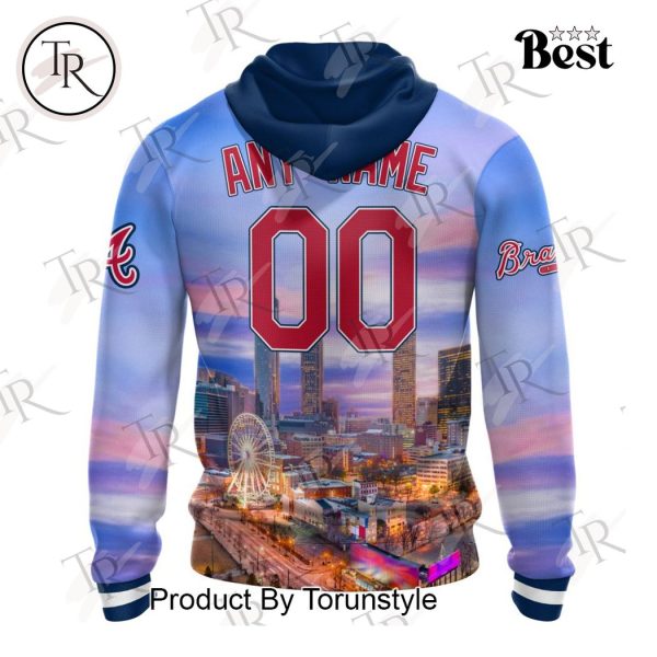 MLB Atlanta Braves Special Cityscape Design Hoodie