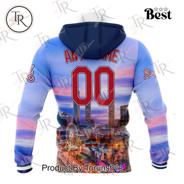 MLB Atlanta Braves Special Cityscape Design Hoodie