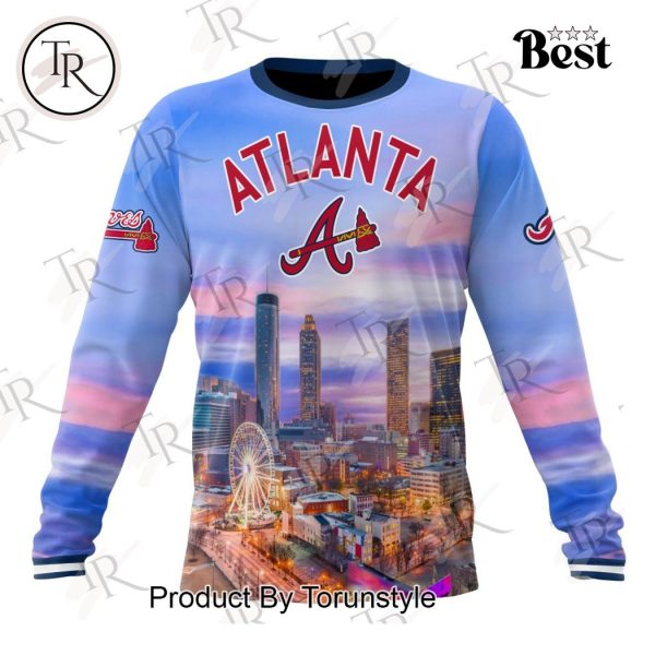 MLB Atlanta Braves Special Cityscape Design Hoodie