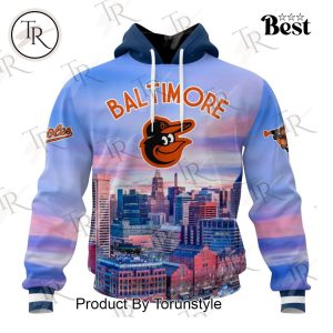 MLB Baltimore Orioles Special Cityscape Design Hoodie