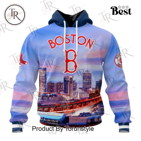 MLB Boston Red Sox Special Cityscape Design Hoodie