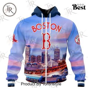 MLB Boston Red Sox Special Cityscape Design Hoodie