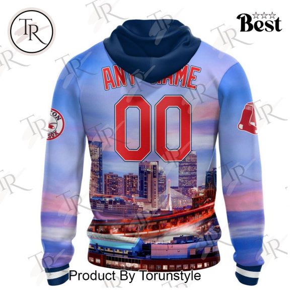 MLB Boston Red Sox Special Cityscape Design Hoodie