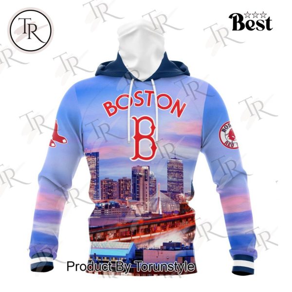 MLB Boston Red Sox Special Cityscape Design Hoodie