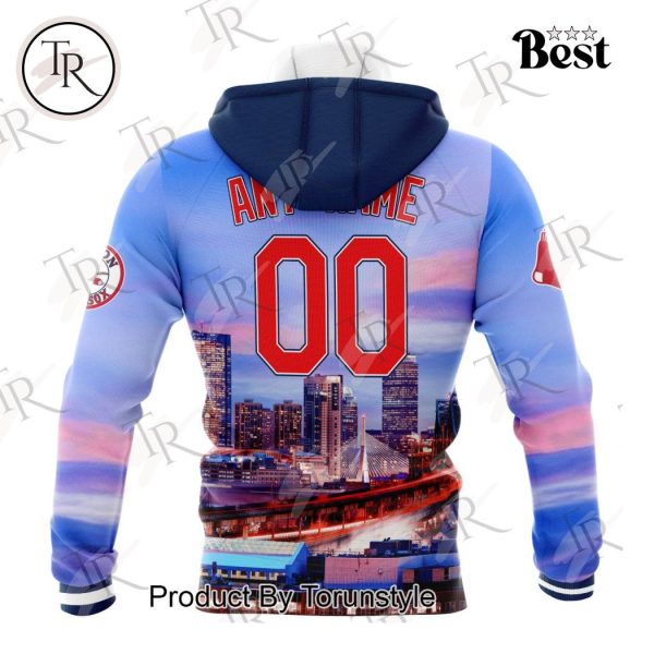 MLB Boston Red Sox Special Cityscape Design Hoodie