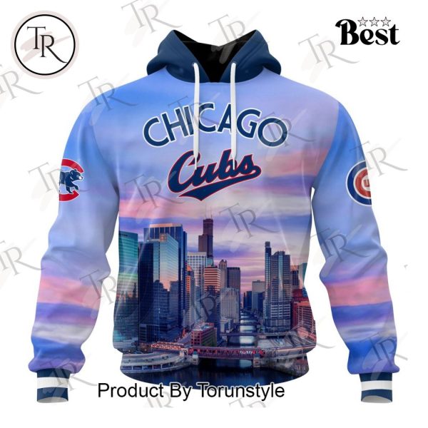 MLB Chicago Cubs Special Cityscape Design Hoodie