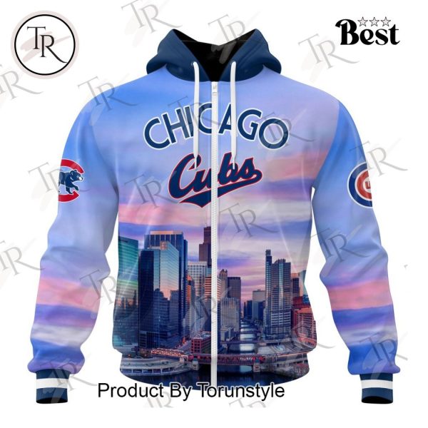 MLB Chicago Cubs Special Cityscape Design Hoodie