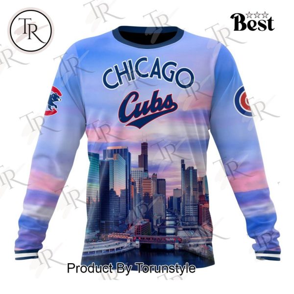 MLB Chicago Cubs Special Cityscape Design Hoodie