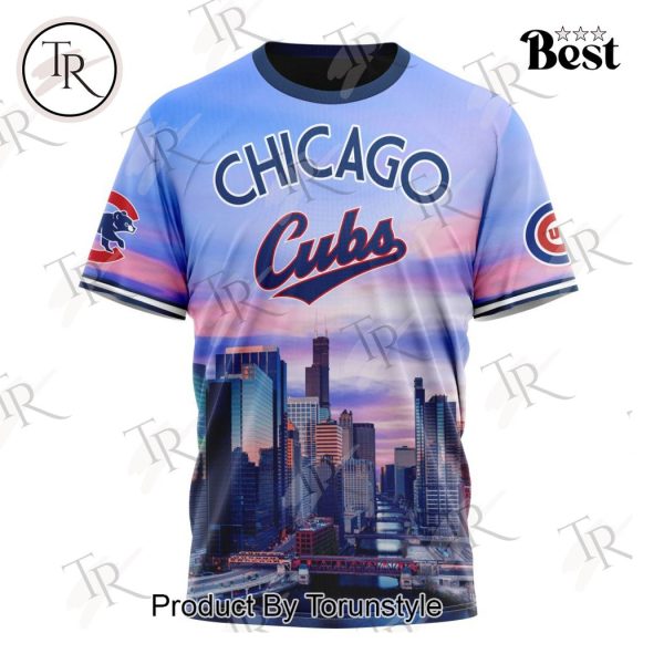 MLB Chicago Cubs Special Cityscape Design Hoodie