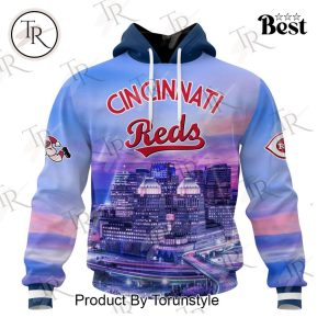 MLB Cincinnati Reds Special Cityscape Design Hoodie