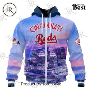 MLB Cincinnati Reds Special Cityscape Design Hoodie