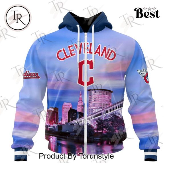 MLB Cleveland Guardians Special Cityscape Design Hoodie