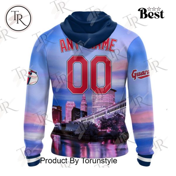 MLB Cleveland Guardians Special Cityscape Design Hoodie