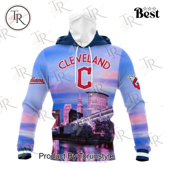 MLB Cleveland Guardians Special Cityscape Design Hoodie