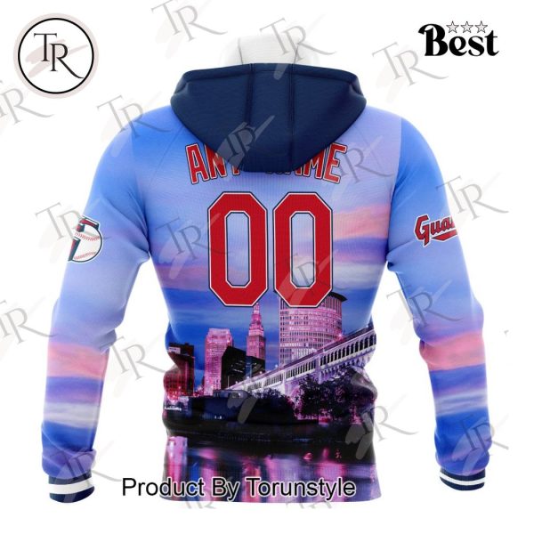 MLB Cleveland Guardians Special Cityscape Design Hoodie