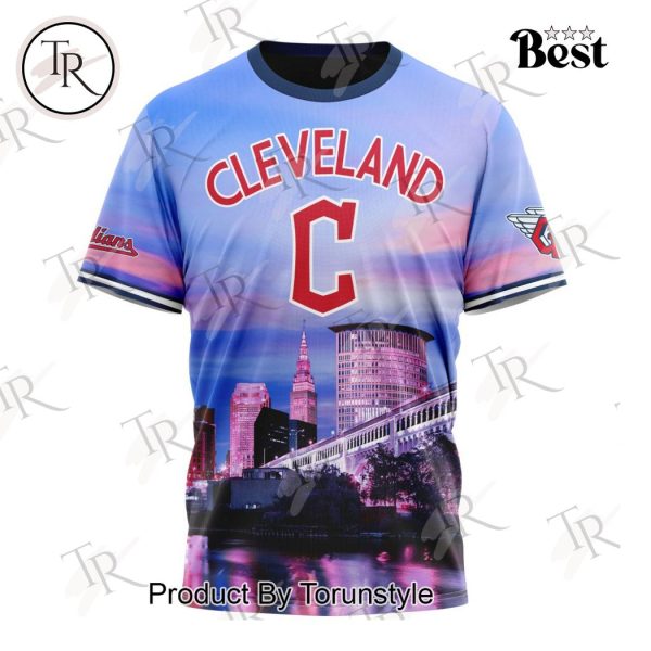 MLB Cleveland Guardians Special Cityscape Design Hoodie