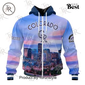 MLB Colorado Rockies Special Cityscape Design Hoodie