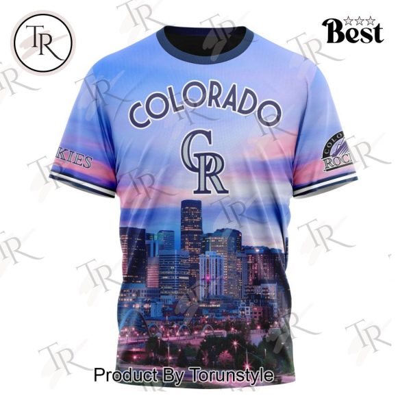 MLB Colorado Rockies Special Cityscape Design Hoodie