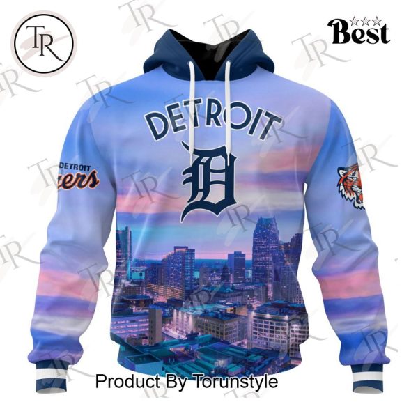 MLB Detroit Tigers Special Cityscape Design Hoodie