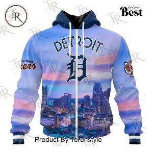 MLB Detroit Tigers Special Cityscape Design Hoodie