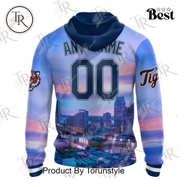 MLB Detroit Tigers Special Cityscape Design Hoodie