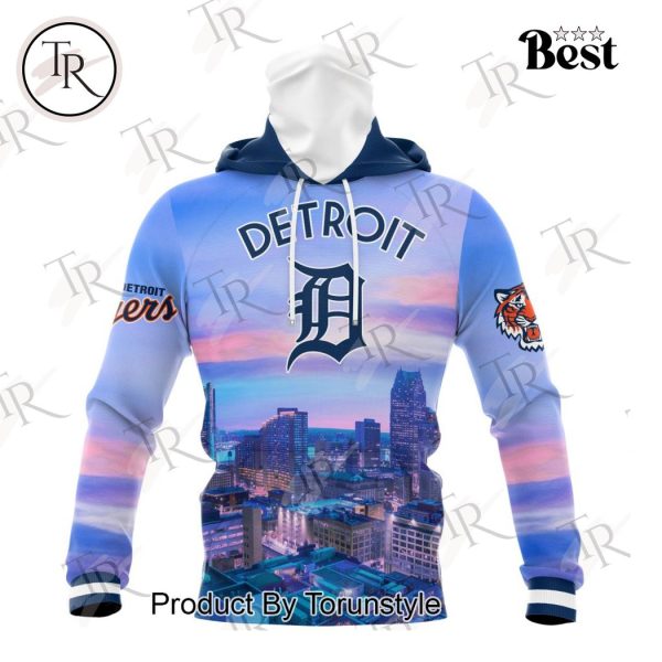 MLB Detroit Tigers Special Cityscape Design Hoodie