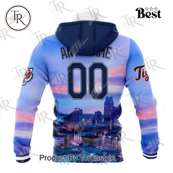 MLB Detroit Tigers Special Cityscape Design Hoodie