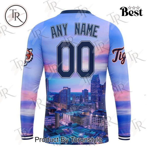 MLB Detroit Tigers Special Cityscape Design Hoodie