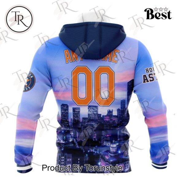 MLB Houston Astros Special Cityscape Design Hoodie