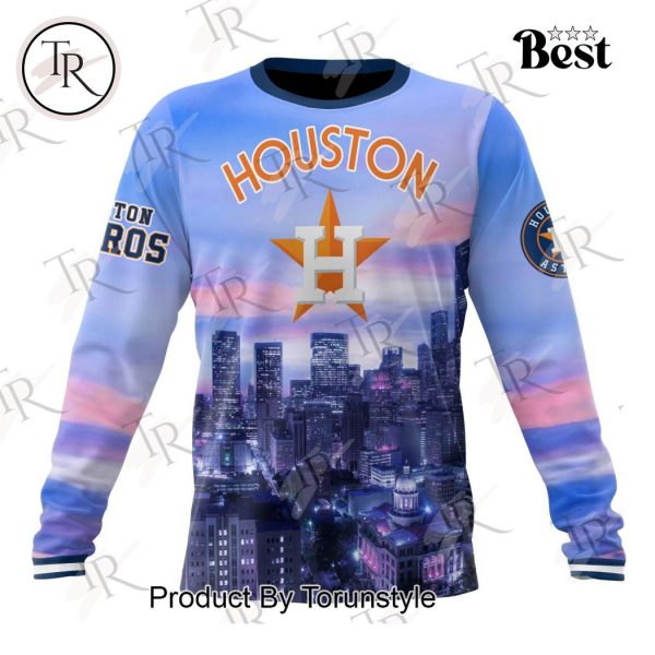 MLB Houston Astros Special Cityscape Design Hoodie