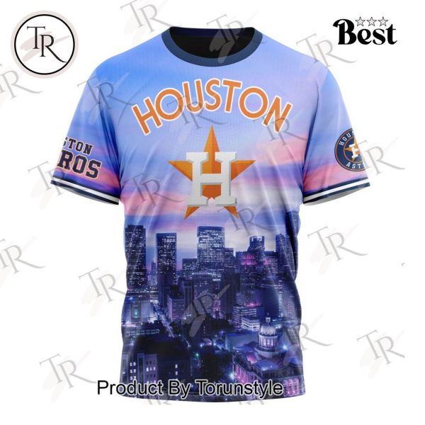 MLB Houston Astros Special Cityscape Design Hoodie