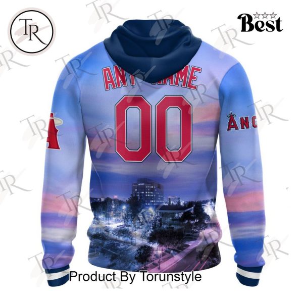 MLB Los Angeles Angels Special Cityscape Design Hoodie