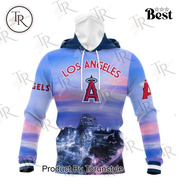 MLB Los Angeles Angels Special Cityscape Design Hoodie