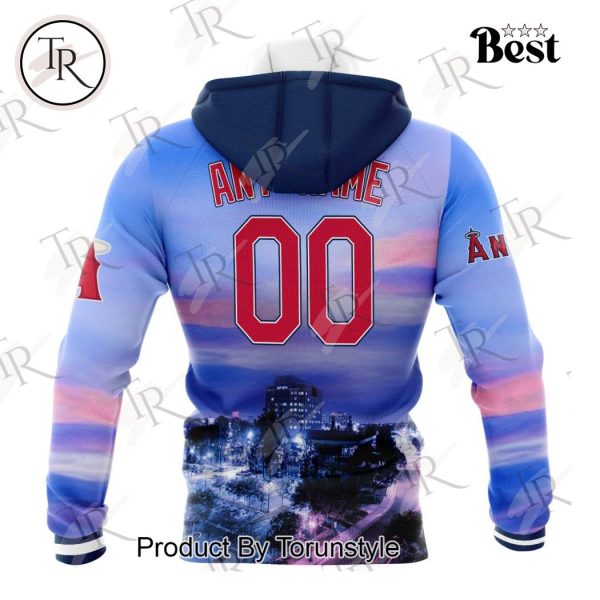 MLB Los Angeles Angels Special Cityscape Design Hoodie