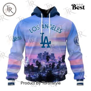 MLB Los Angeles Dodgers Special Cityscape Design Hoodie