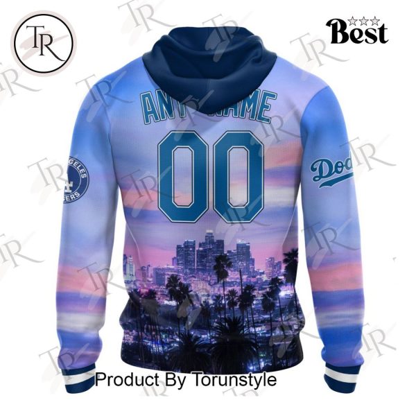 MLB Los Angeles Dodgers Special Cityscape Design Hoodie