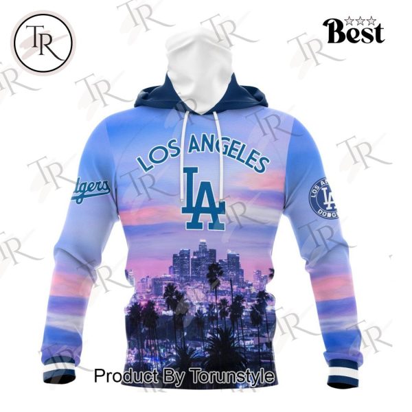 MLB Los Angeles Dodgers Special Cityscape Design Hoodie