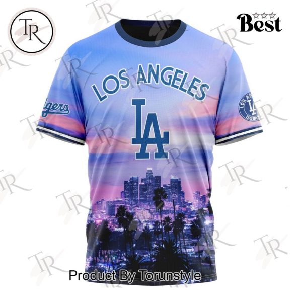 MLB Los Angeles Dodgers Special Cityscape Design Hoodie