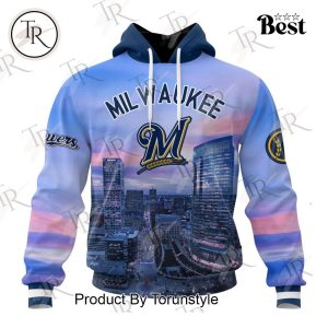 MLB Milwaukee Brewers Special Cityscape Design Hoodie