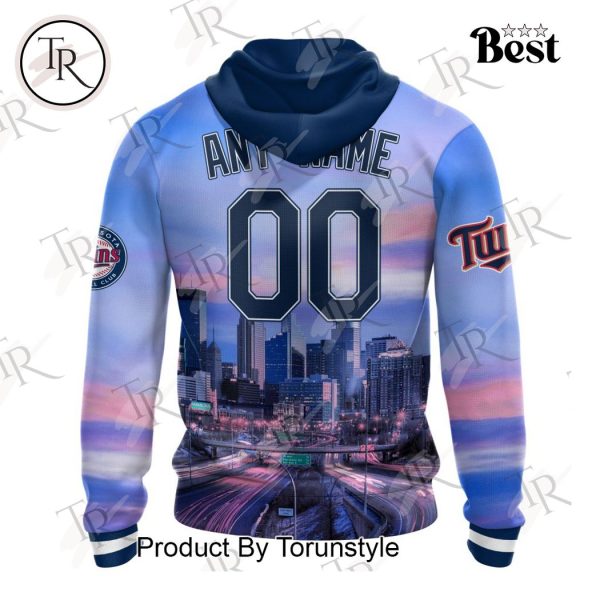 MLB Minnesota Twins Special Cityscape Design Hoodie