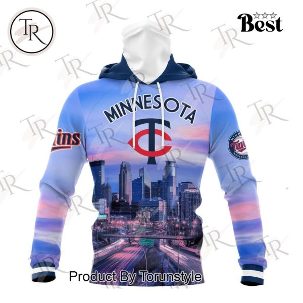 MLB Minnesota Twins Special Cityscape Design Hoodie